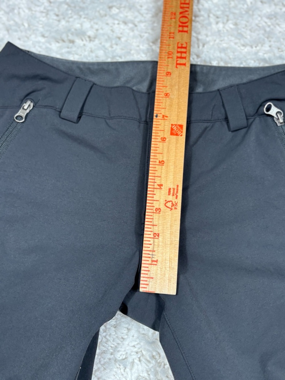 REI Women’s Softshell Pants Size 6 Black Hiking Outdoor Zip Ankle - Picture 11 of 12